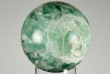 Polished Green Fluorite Sphere - Mexico #193299-1